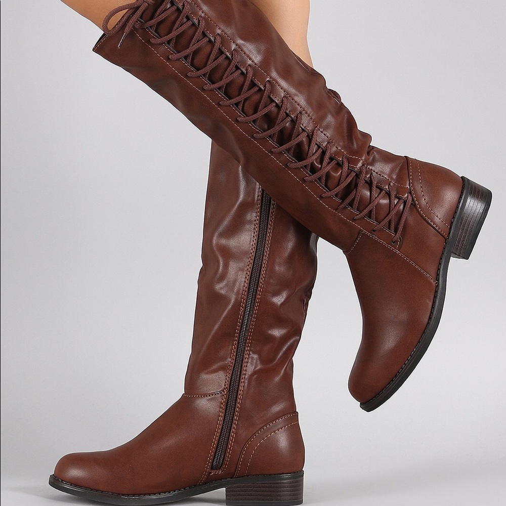 Tall bamboo “riding” boots